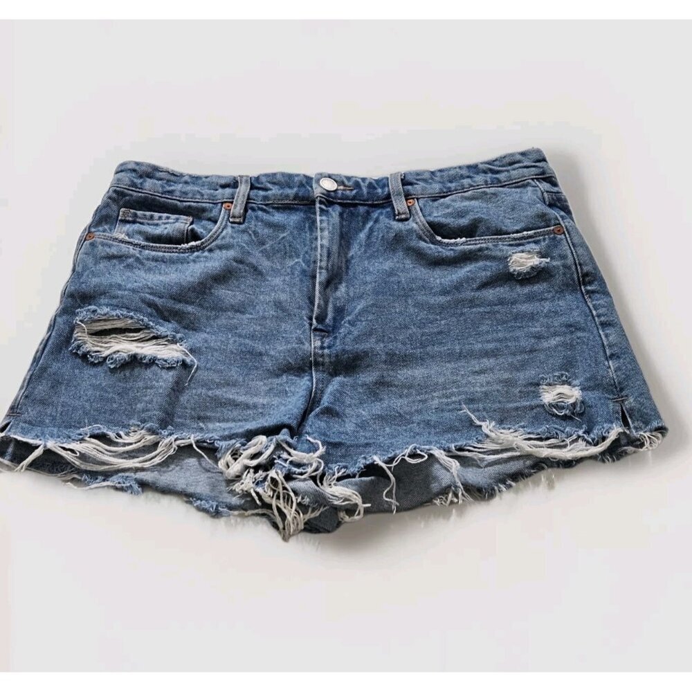 BLANKNYC Womens Short 32 Blue The Barrow High Rise Vintage Look Distressed Beach - Picture 8 of 15